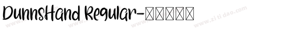 DunnsHand Regular字体转换